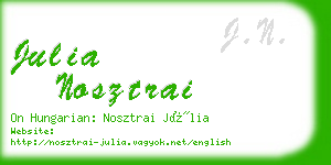 julia nosztrai business card